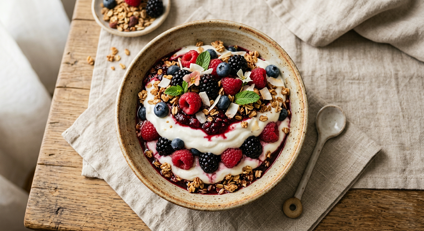 Creamy Coconut & Berry Parfait