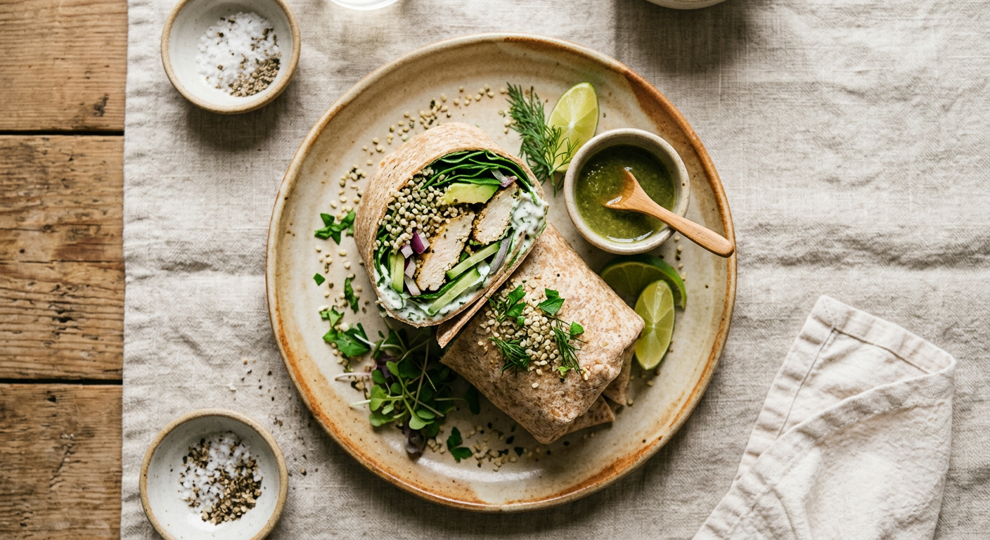 Green Goodness Chicken & Hemp Seed Wrap