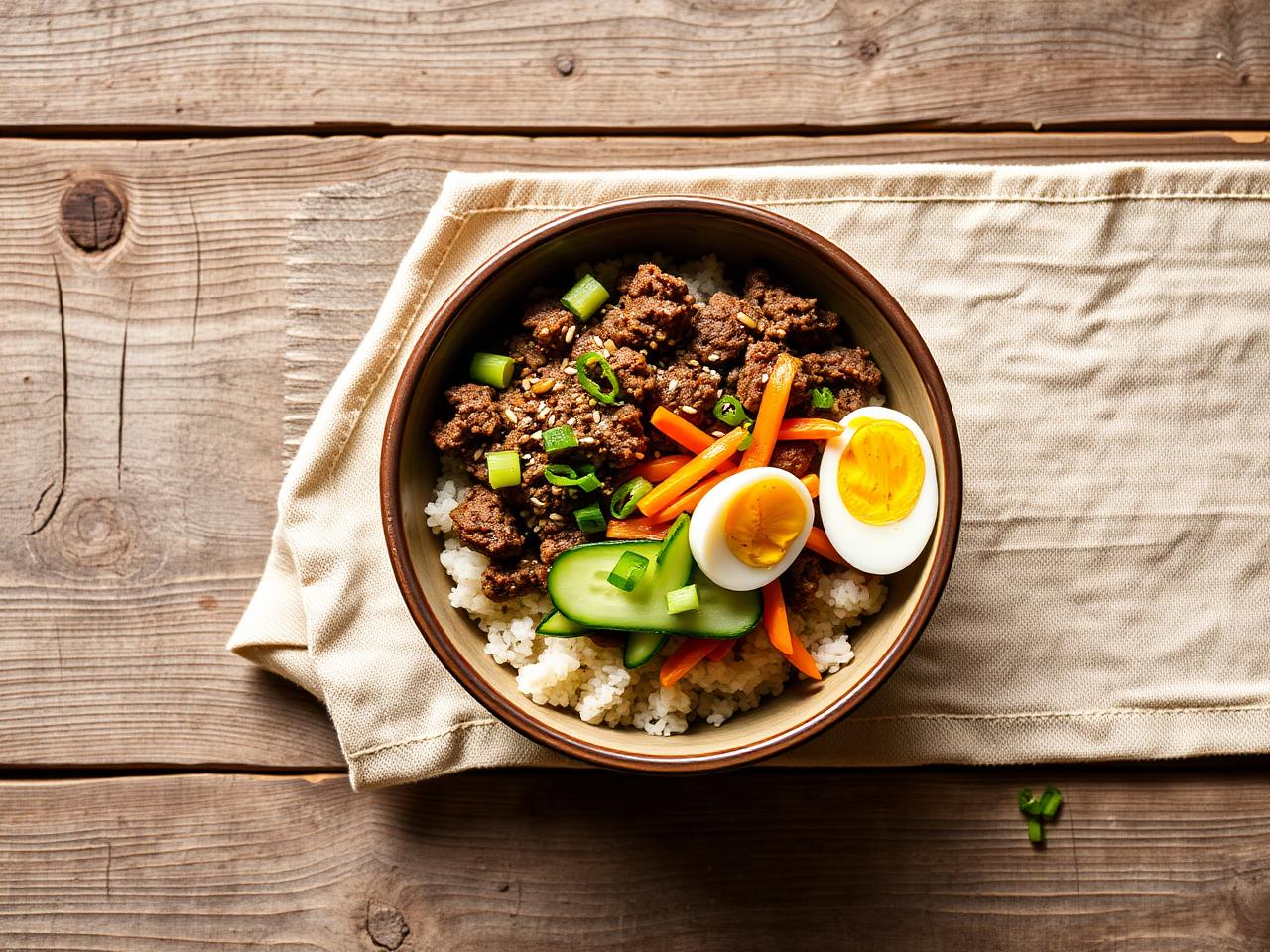 Korean Beef Bowl with Brown Rice