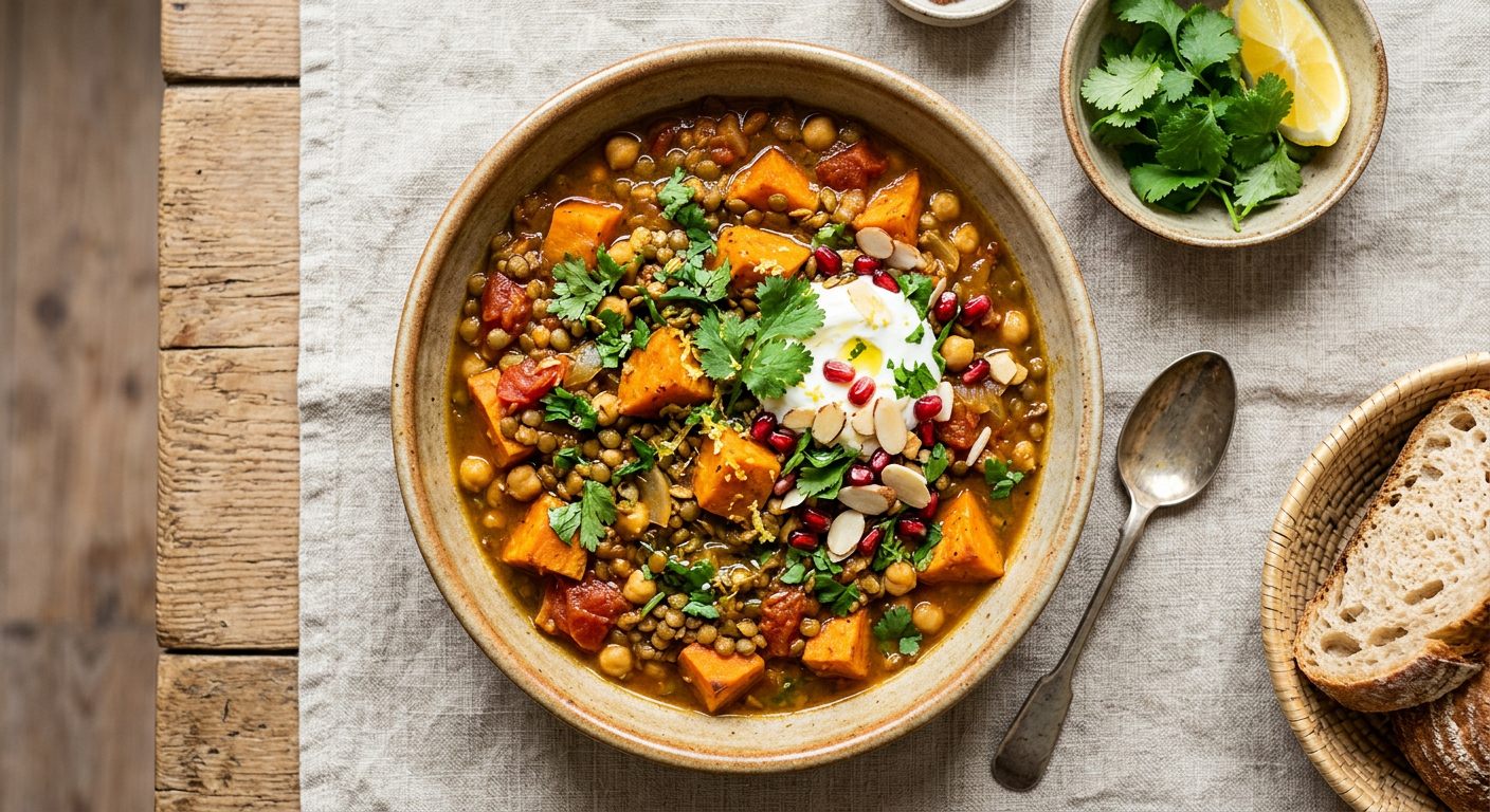 Lentil & Sweet Potato Tagine