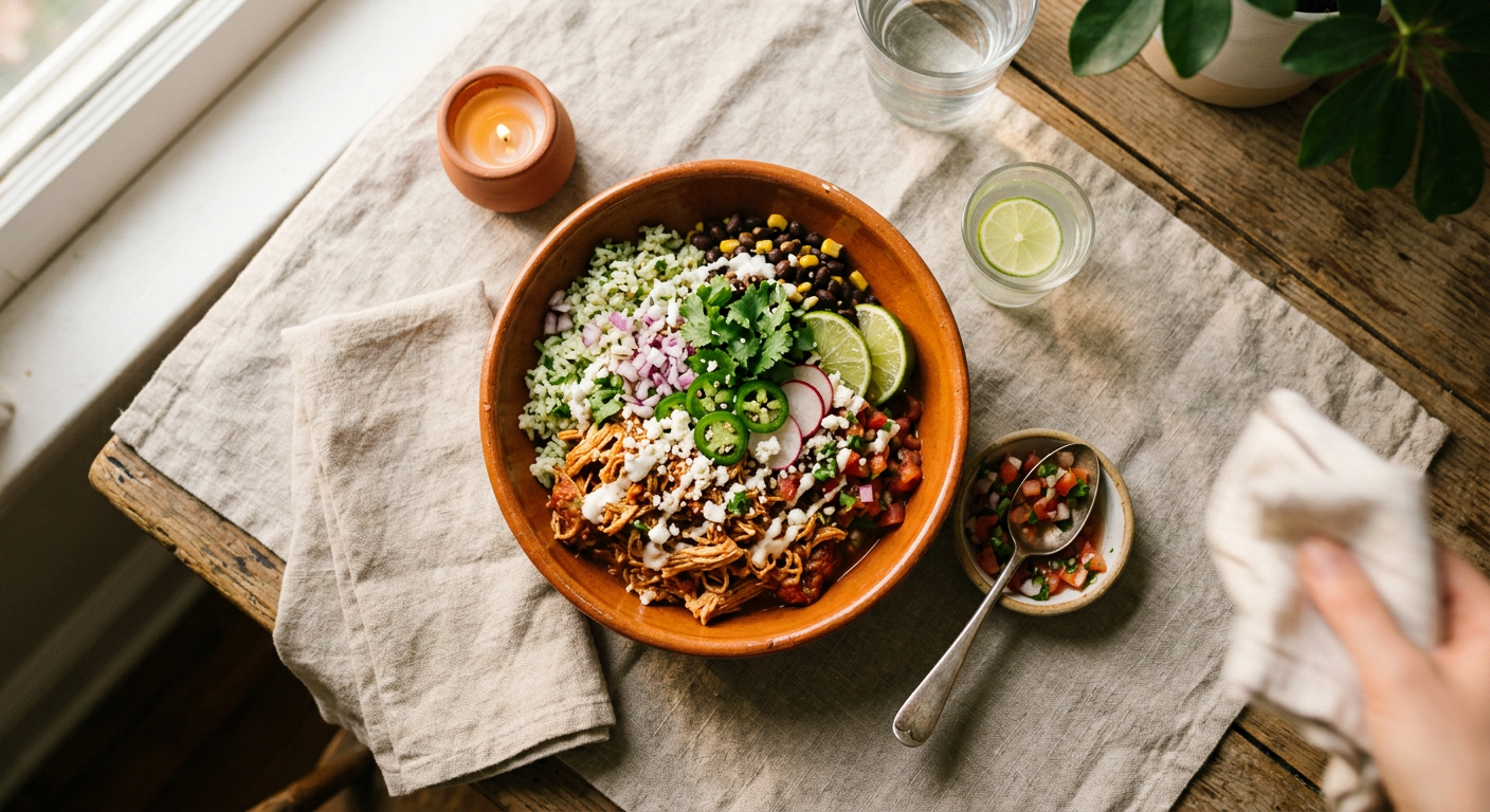 Mexican Pulled Chicken Bowls
