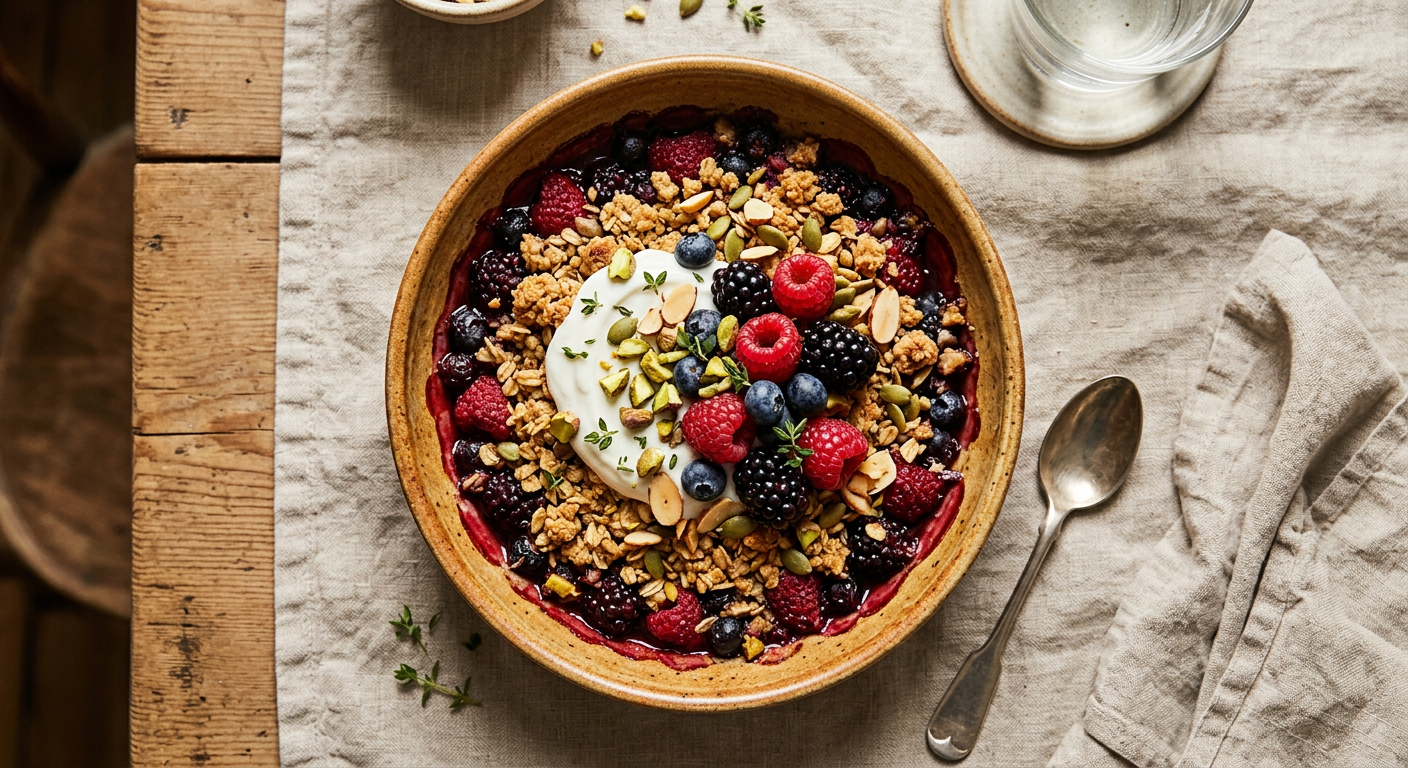 Protein-Packed Berry Crumble