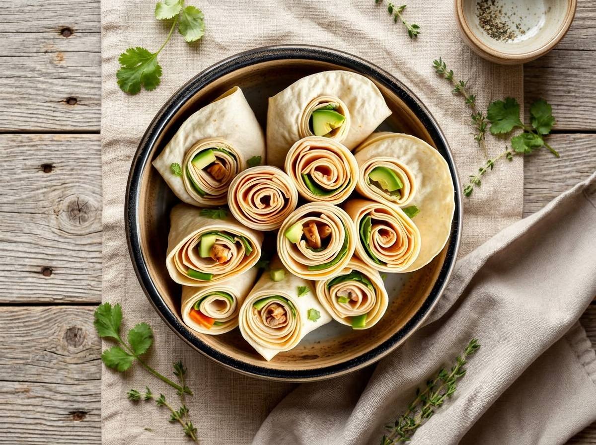 Turkey, Cheese & Avocado Roll-Ups
