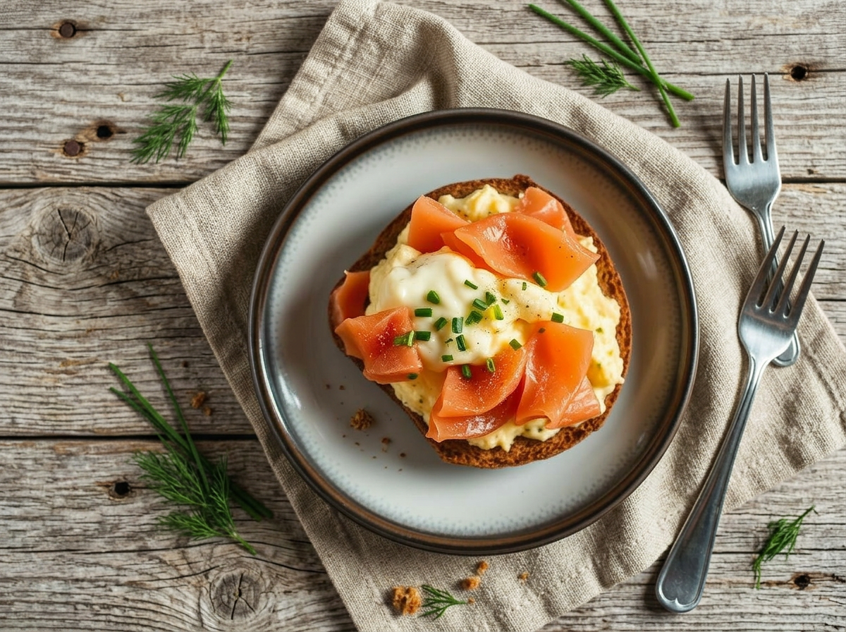 Smoked Salmon & Chive Scrambled Eggs