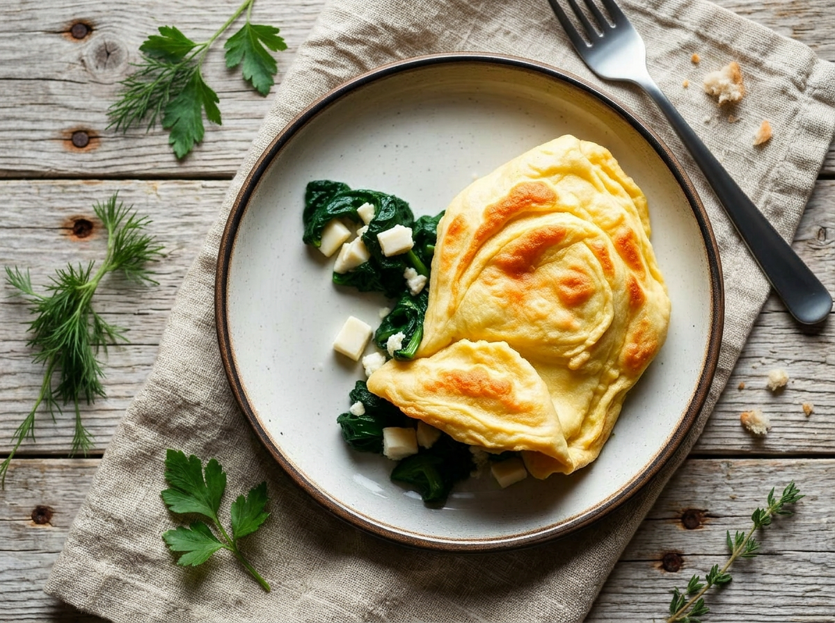 Spinach & Goat Cheese Omelette