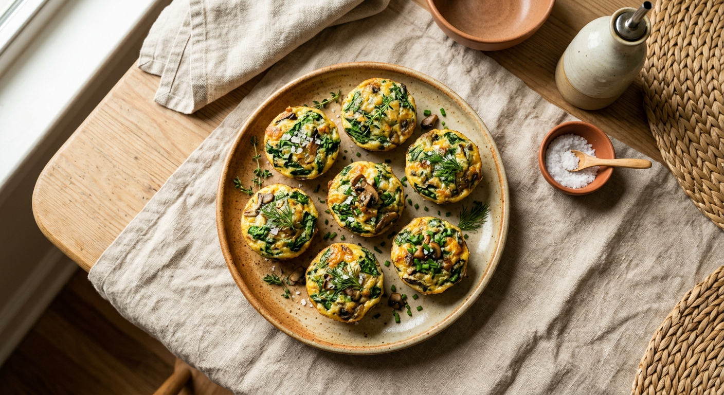 Spinach & Mushroom Egg Bites